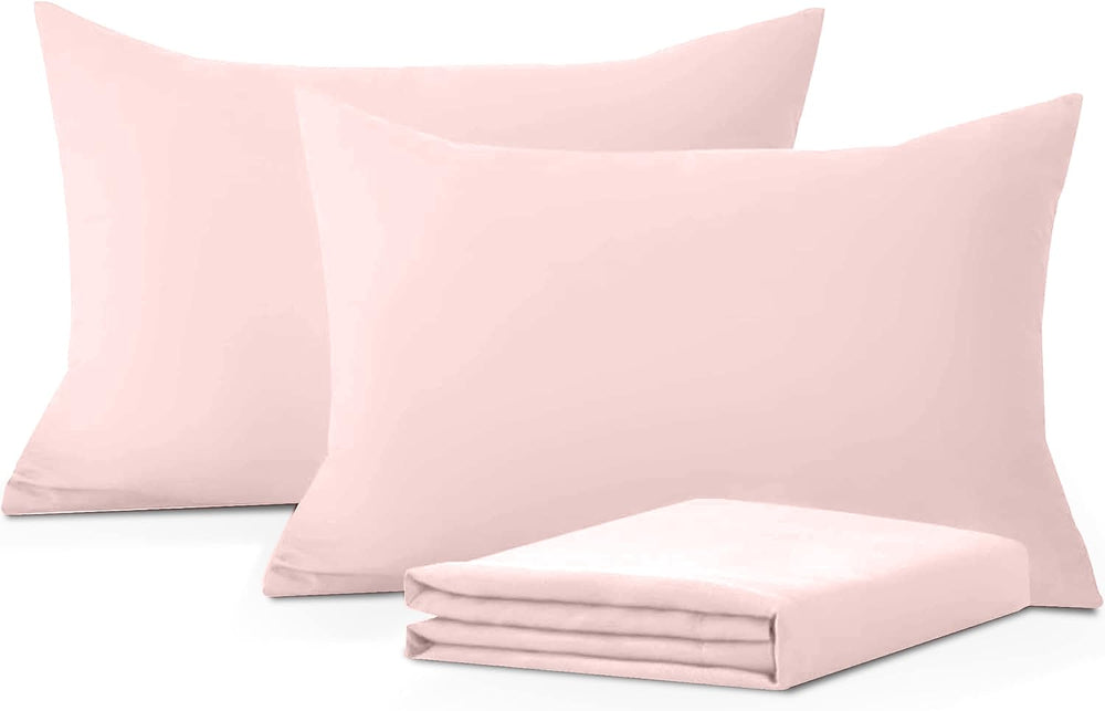 Comfort Beddings pack of 2 toddler pillowcases blush pink with zipper closure