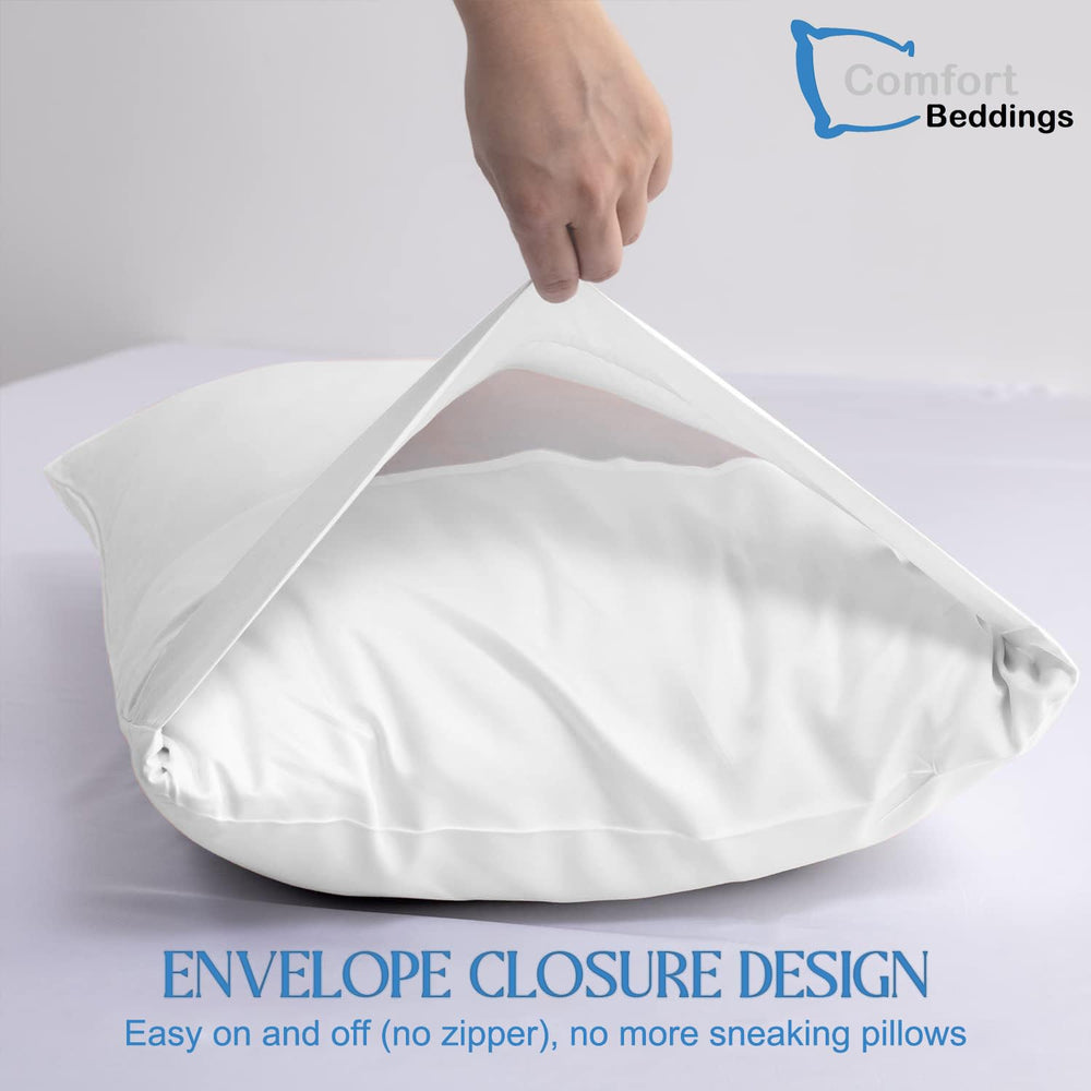 Comfort Beddings sateen weave pillowcase close-up for silky feel