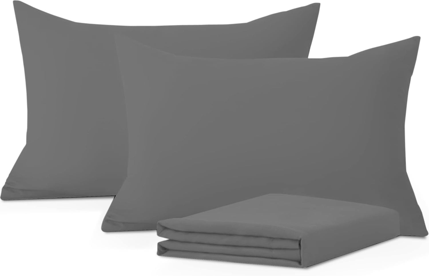 Comfort Beddings youth pillowcase 16x22 grey envelope closure keeps pillows tidy.