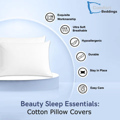 Comfort Beddings white youth pillowcase with soft-touch cotton for gentle skin contact.