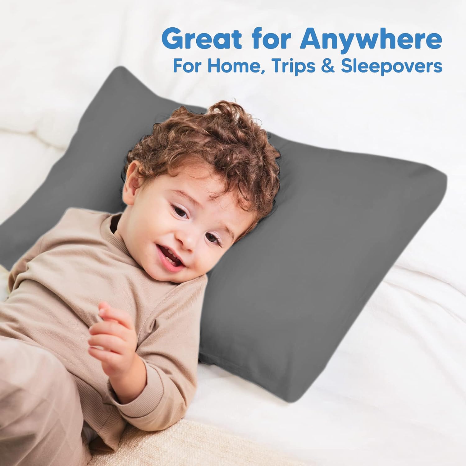 Soft-touch fabric of Comfort Beddings youth pillowcase highlights everyday comfort.