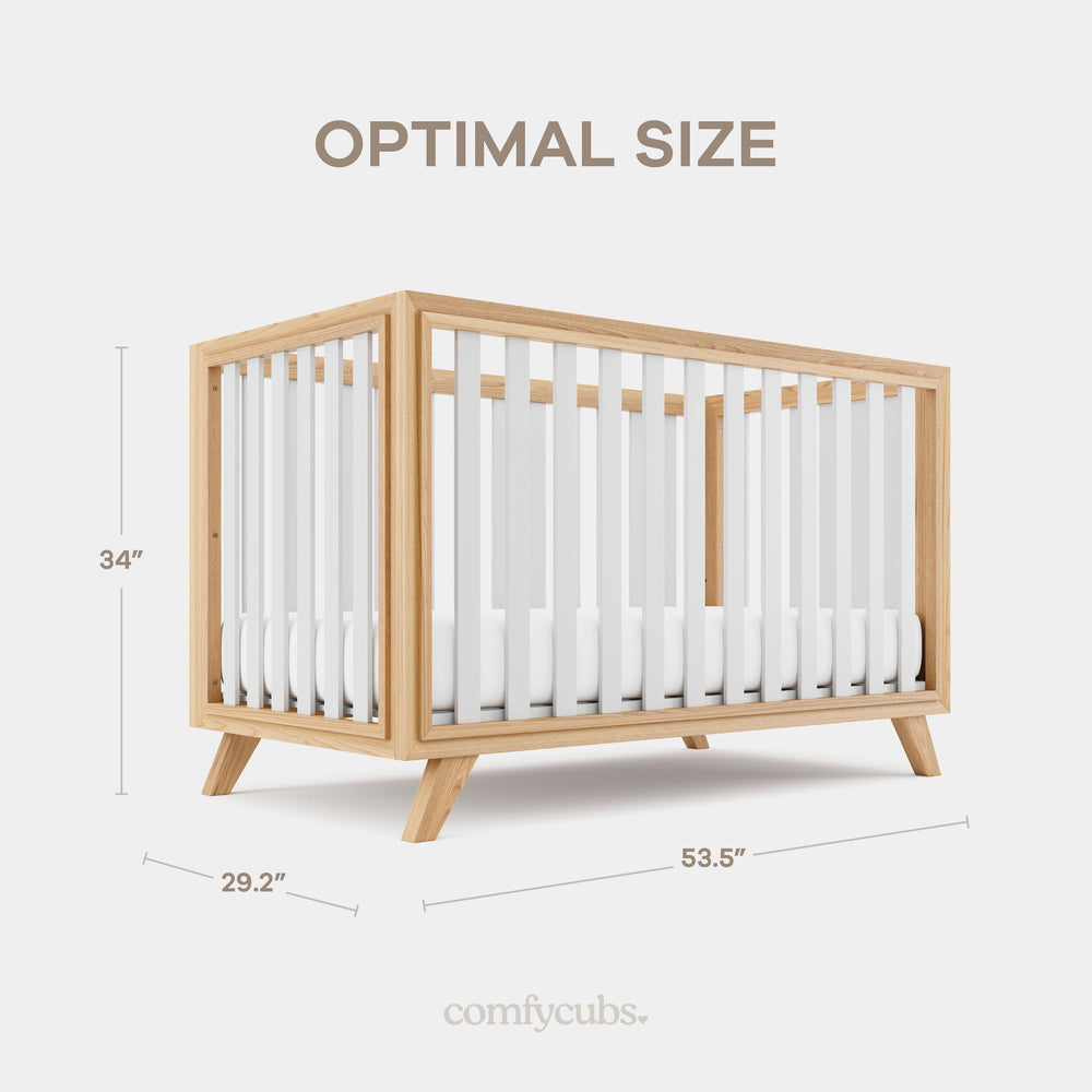 Comfy Cubs crib supports up to 80 pounds for lasting use