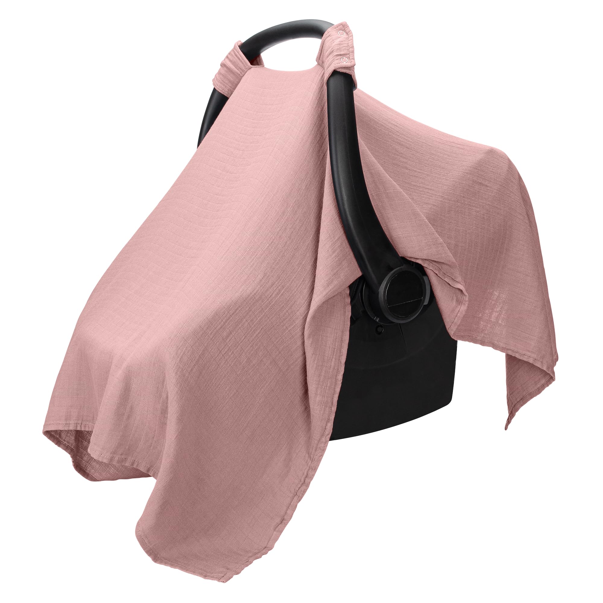 Comfy Cubs car seat cover in mauve offers soft, breathable comfort on car rides.