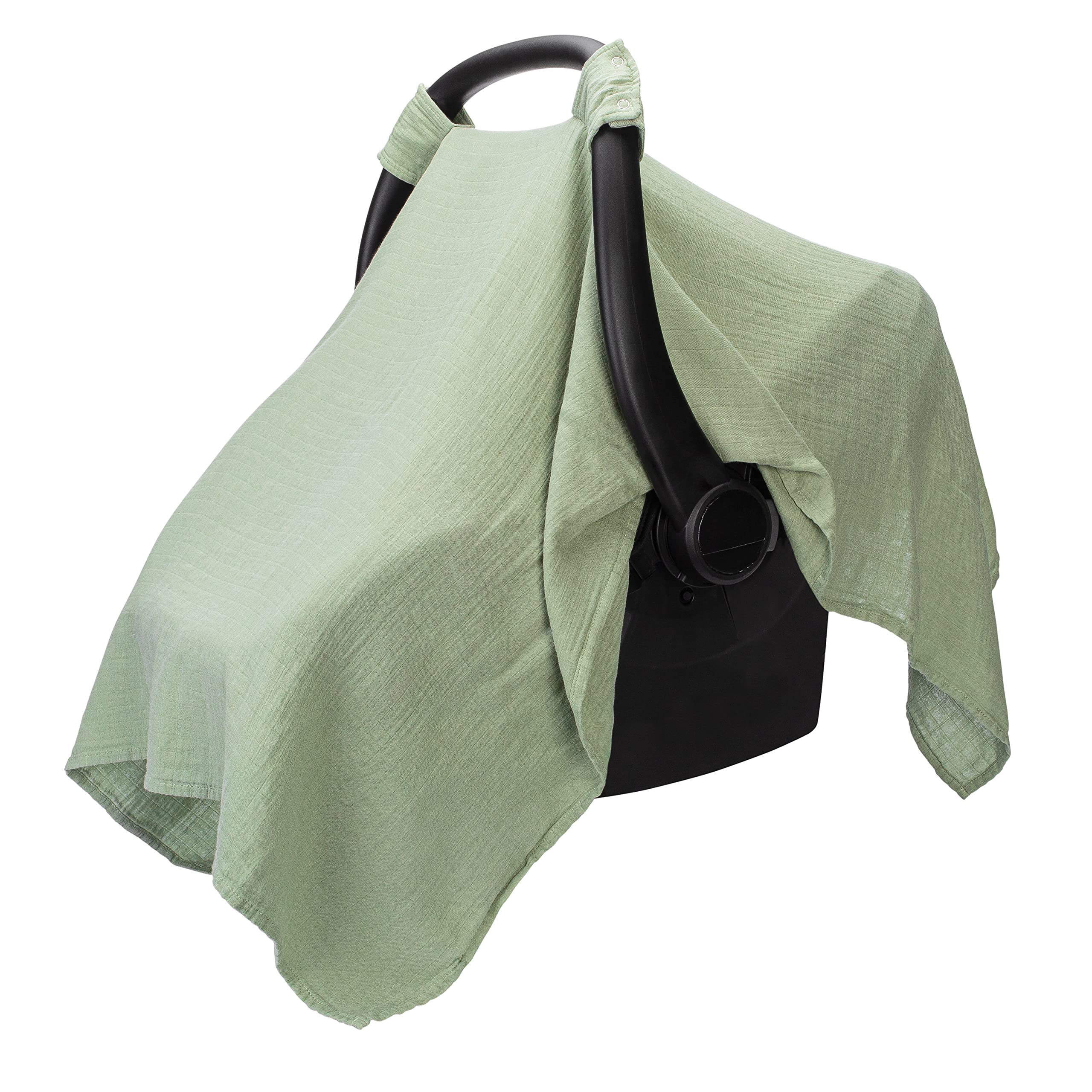 Comfy Cubs car seat cover in soft bamboo rayon and muslin for gentle touch