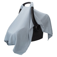 Comfy Cubs car seat cover in soft bamboo-rayon fabric for gentle, on-the-go comfort.