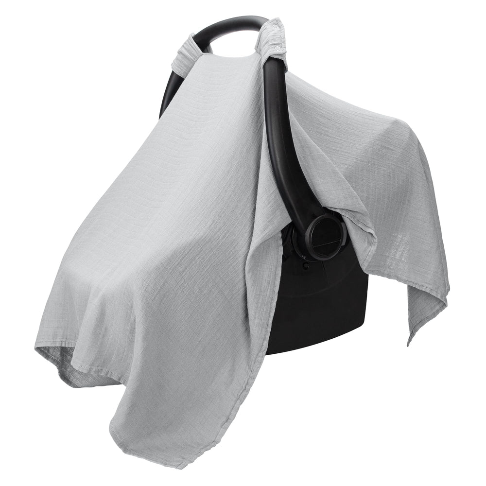 Comfy Cubs baby car seat cover in soft breathable fabric for a comfy ride.