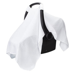 Comfy Cubs baby car seat cover soft fabric close-up for gentle comfort.