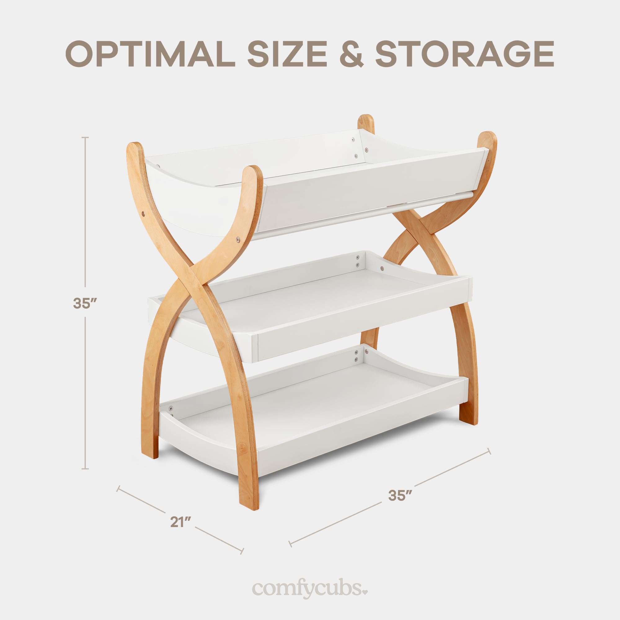 Comfy Cubs assembly-friendly changing table with clear instructions for quick setup.