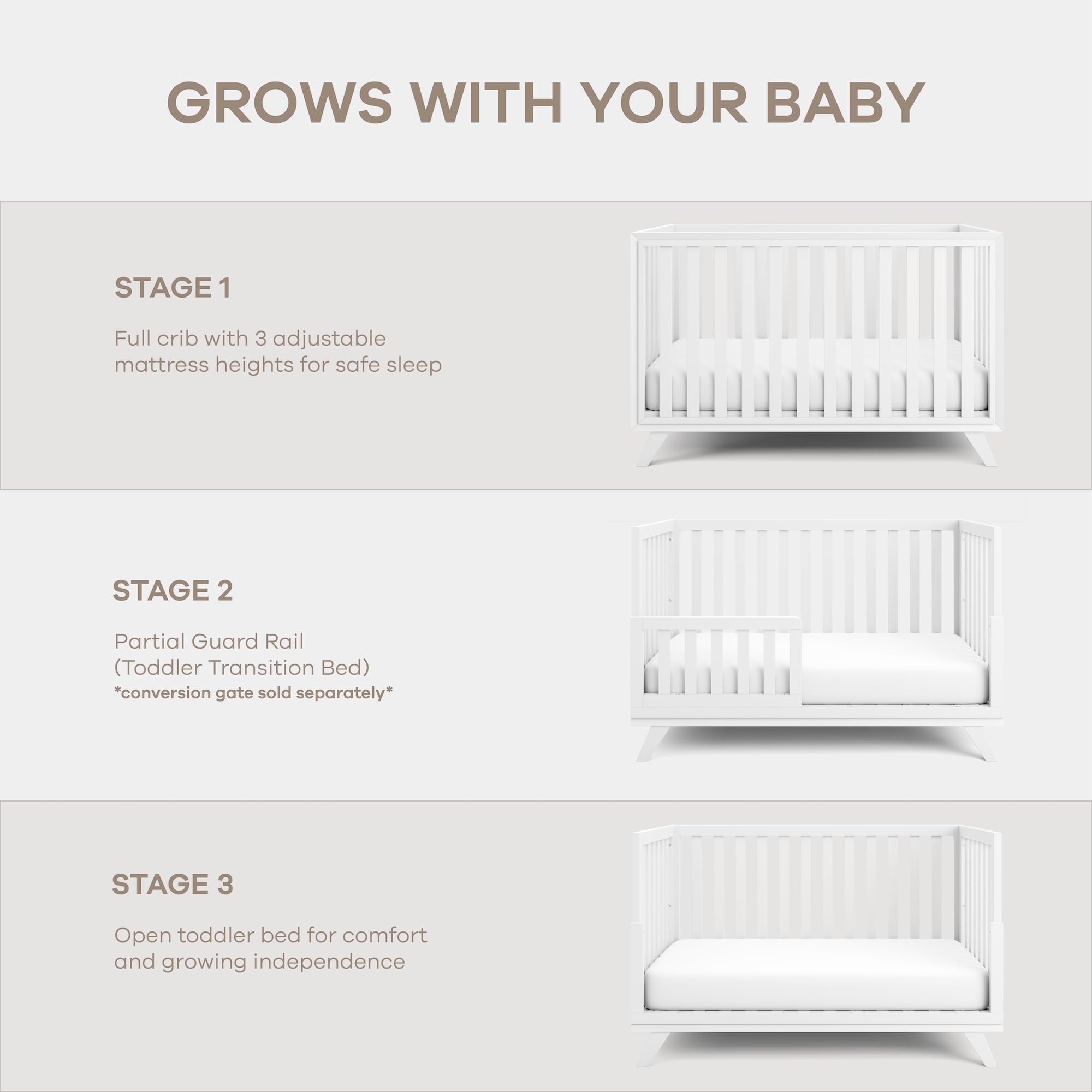 Comfy Cubs crib dimensions and sturdy build for various nurseries