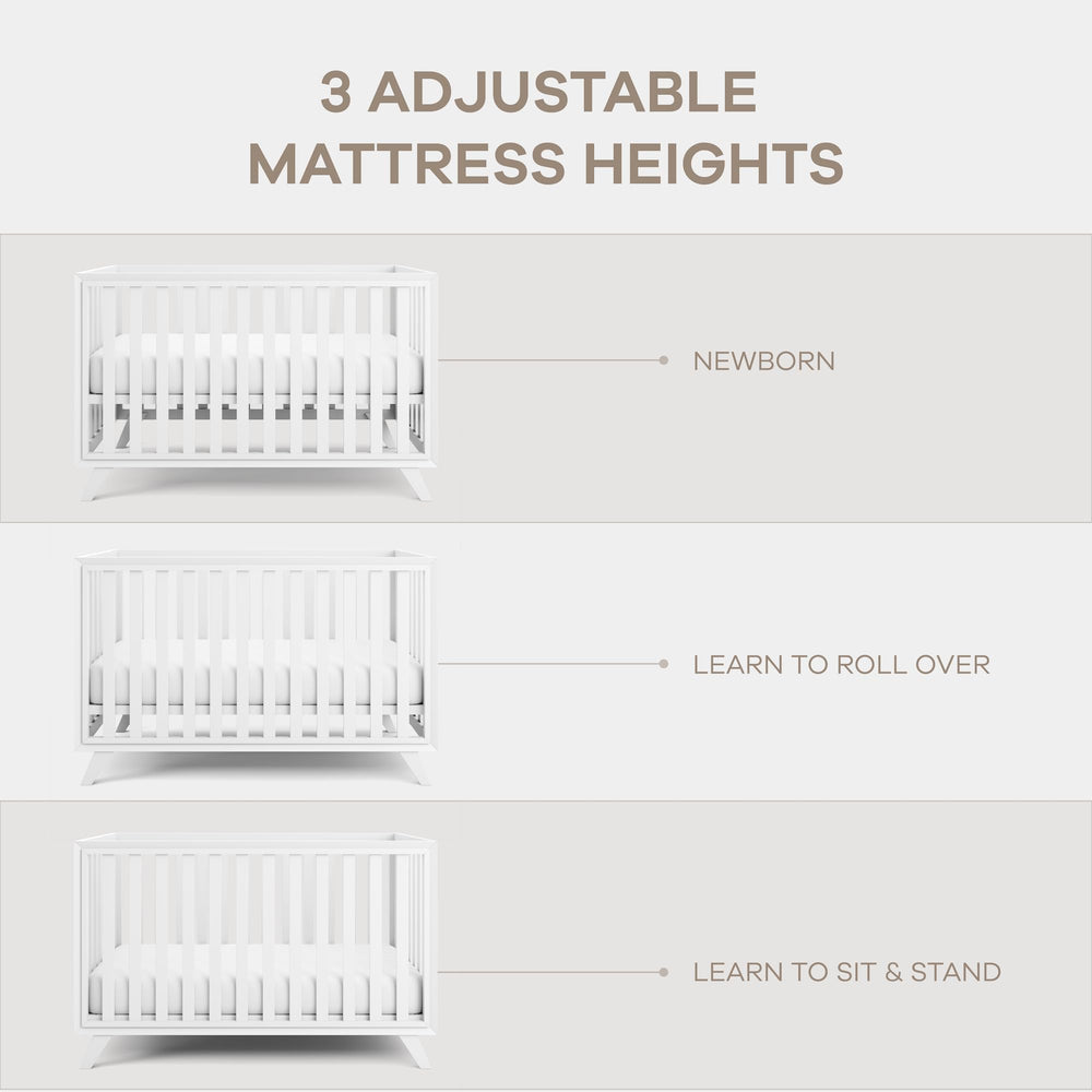 Natural Wood finish Comfy Cubs crib adds warmth to rooms