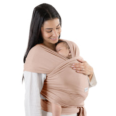 Comfy Cubs baby wrap in soft cotton blend supports gentle, snug carries for newborns.
