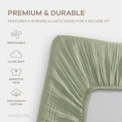 Gift-ready packaging of Comfy Cubs bassinet sheet.