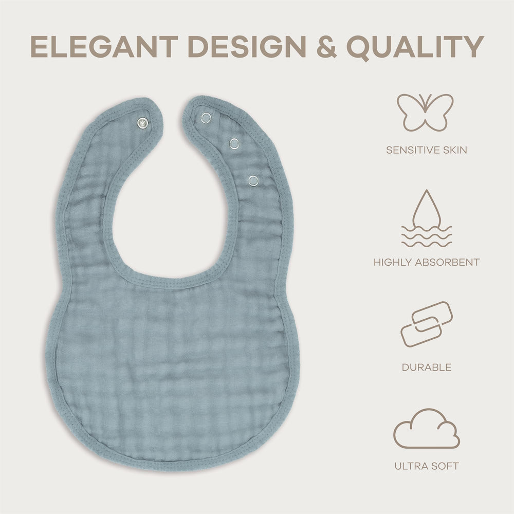 Comfy Cubs bibs with adjustable snaps ensure a secure fit.