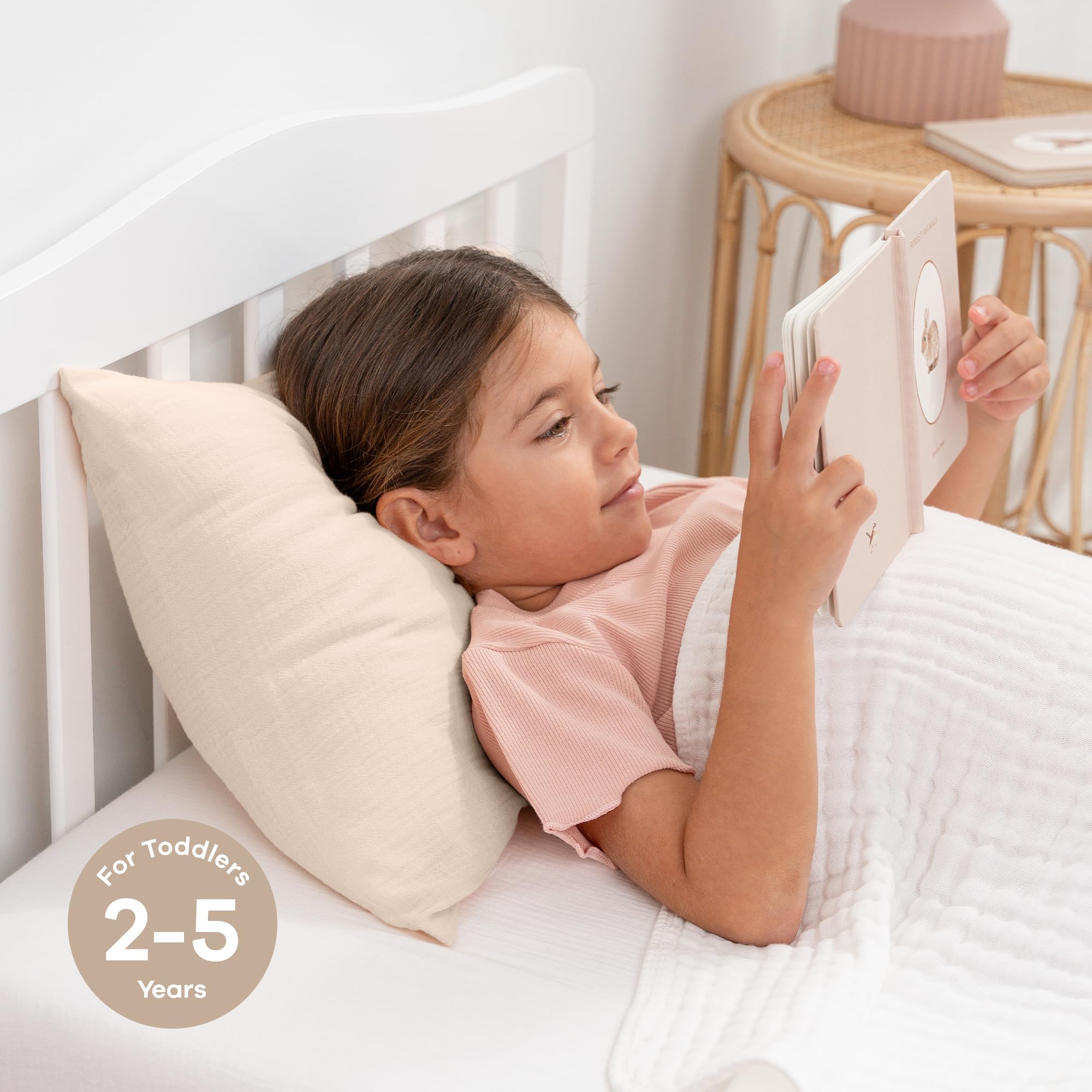 Comfy Cubs breathable microfiber fill keeps toddlers cool and comfortable.