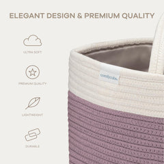 Comfy Cubs diaper caddy in soft cotton weave for durable everyday use.