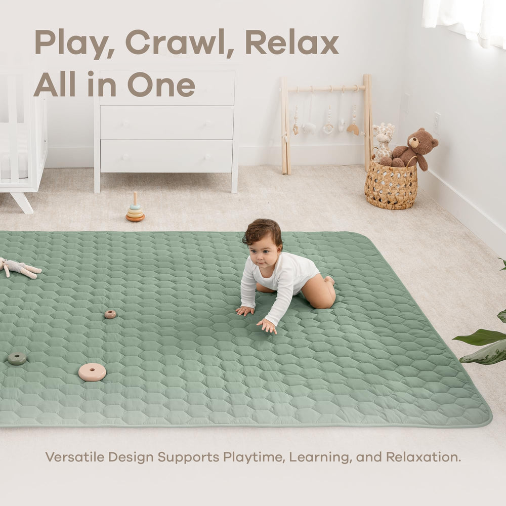 Comfy Cubs durable polyester play mat shows wear resistance