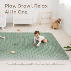 Comfy Cubs durable polyester play mat shows wear resistance