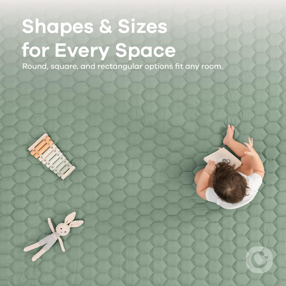 Comfy Cubs easy clean surface shown for spot clean and machine wash