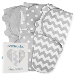 Comfy Cubs Easy Swaddle Blanket 3 Pack – newborn comfort, breathable cotton.