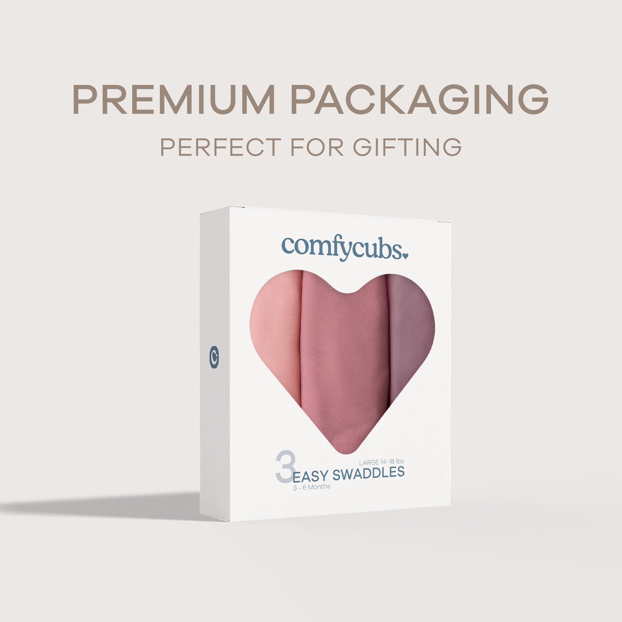 Comfy Cubs Easy Swaddle gift box ideal for baby shower gifts.