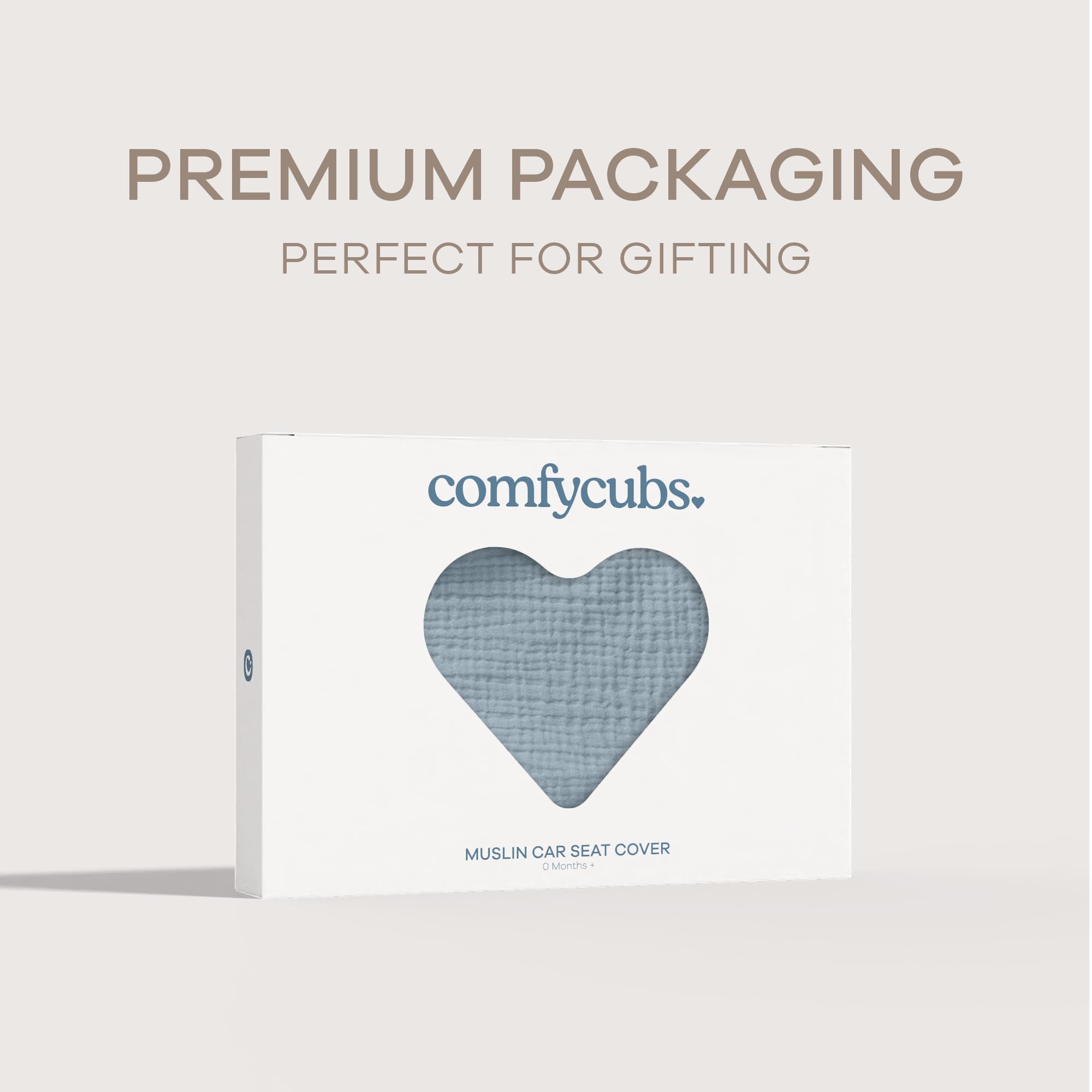Comfy Cubs gift-box packaging ready for gifting to new parents.