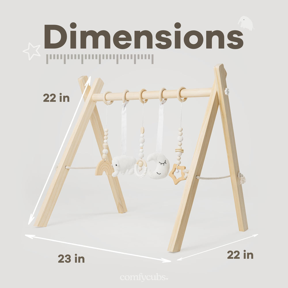 Comfy Cubs Montessori-inspired gym encourages early motor and visual development
