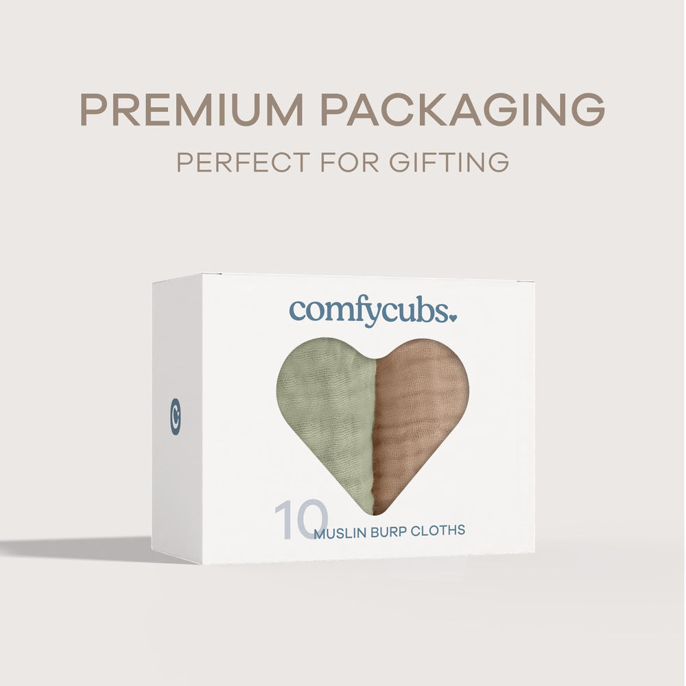Comfy Cubs multi-use burp cloths for newborns beyond burping.