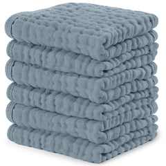 Comfy Cubs soft six-layer muslin washcloths ideal for gentle newborn baths.
