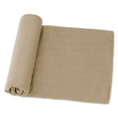 Comfy Cubs muslin swaddle blanket in Cedar with soft texture for delicate skin.