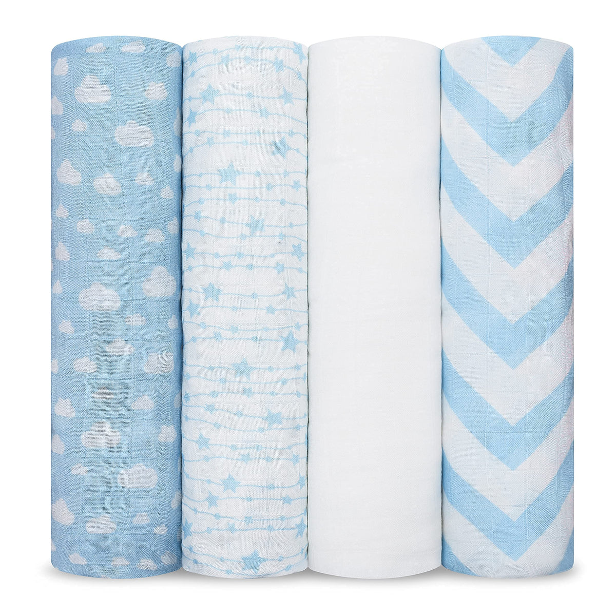 Comfy Cubs muslin swaddle close-up showing soft, breathable cotton for gentle newborn comfort.
