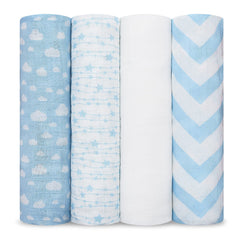 Comfy Cubs muslin swaddle close-up showing soft, breathable cotton for gentle newborn comfort.