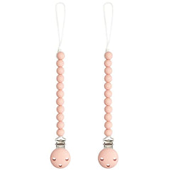 Comfy Cubs pacifier clips in blush color secure pacifiers for quick reach.