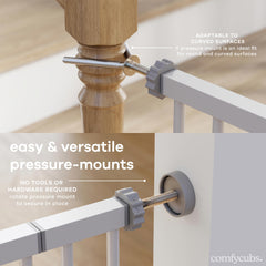 Powder-coated finish protects the gate against daily wear.