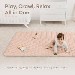Durable polyester construction makes cleaning quick and easy for busy families.