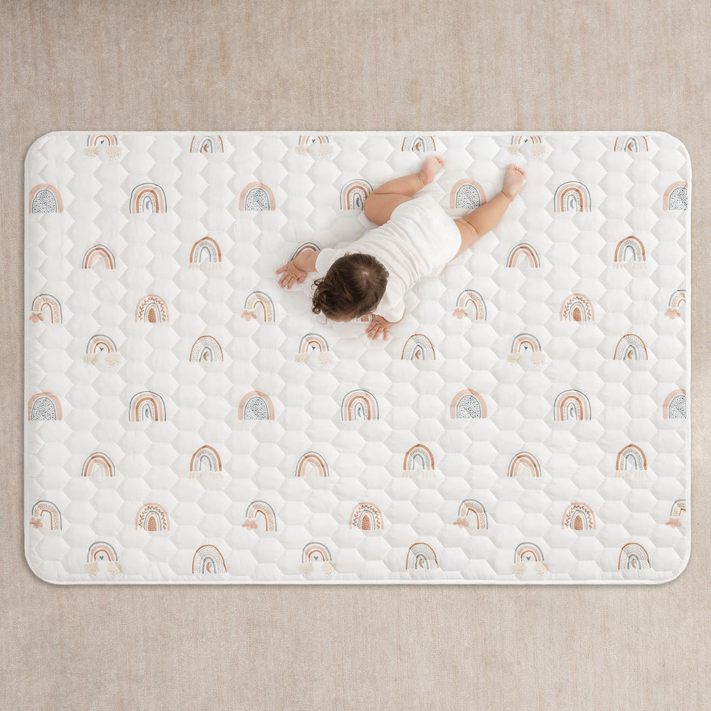 Comfy Cubs rectangle play mat non-slip bottom ensuring stable play surface