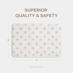 Comfy Cub­s rectangle play mat quilted texture highlighting soft padding
