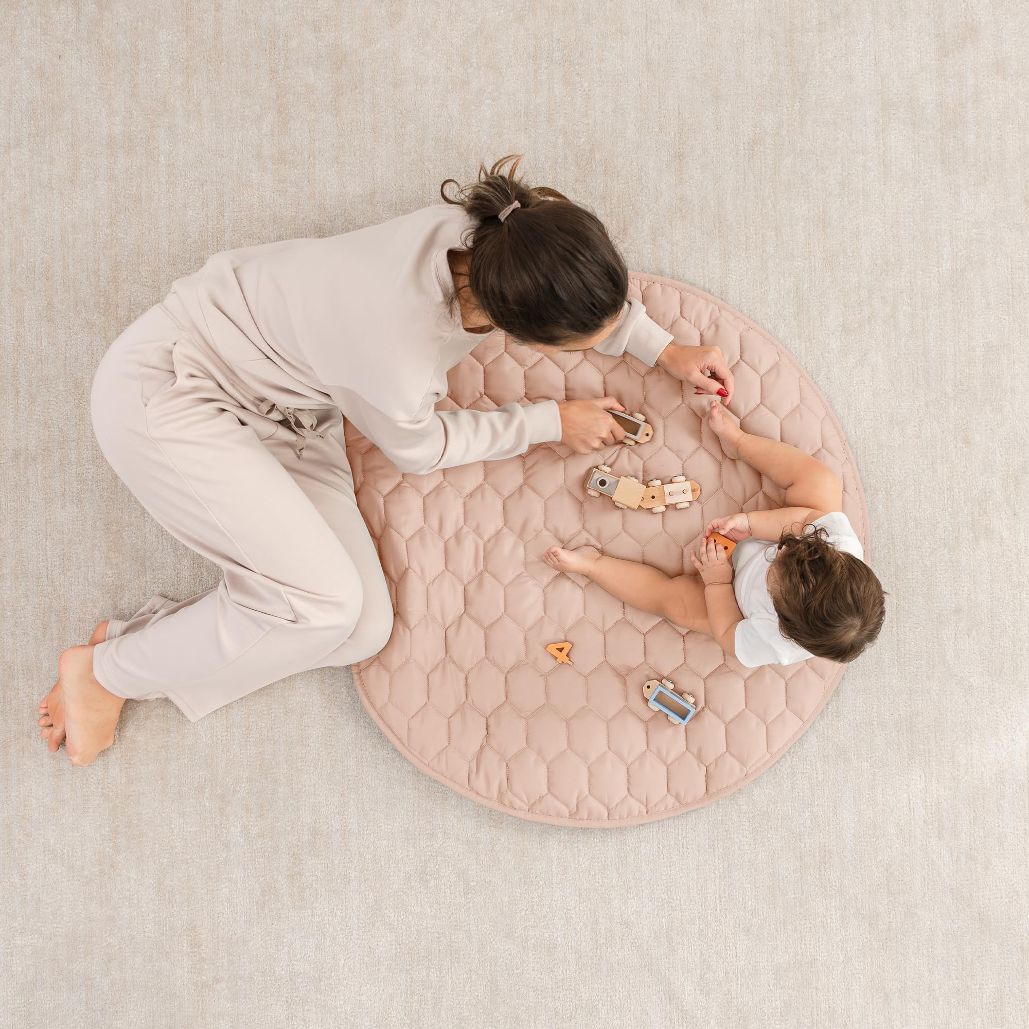 Comfy Cubs mat shows non-slip bottom detail to keep surfaces stable.