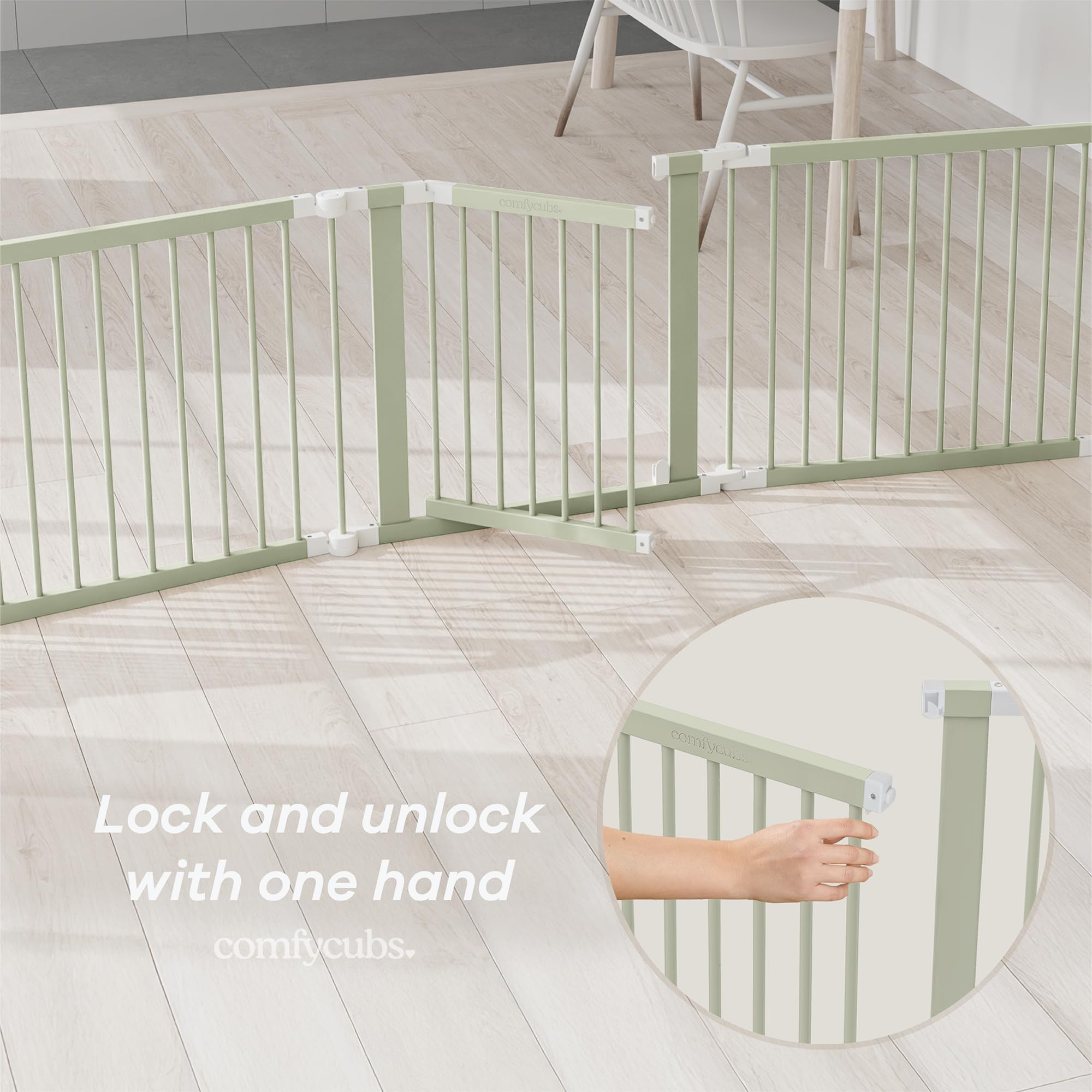 Comfy Cubs safe space for babies and toddlers in open layouts.