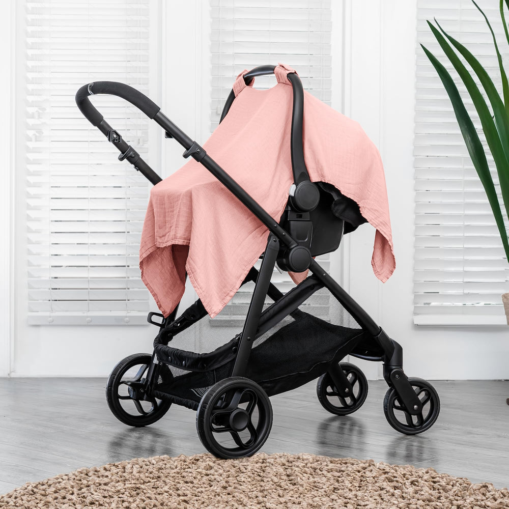 Comfy Cubs secure-snap closure car seat cover ensures snug, mess-free travel