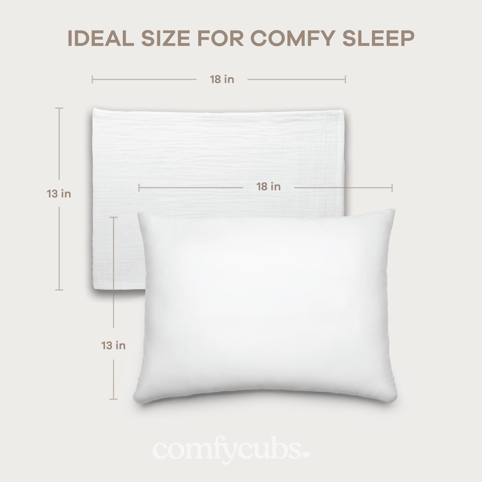 Comfy Cubs microfiber fill highlights lightweight comfort and easy care