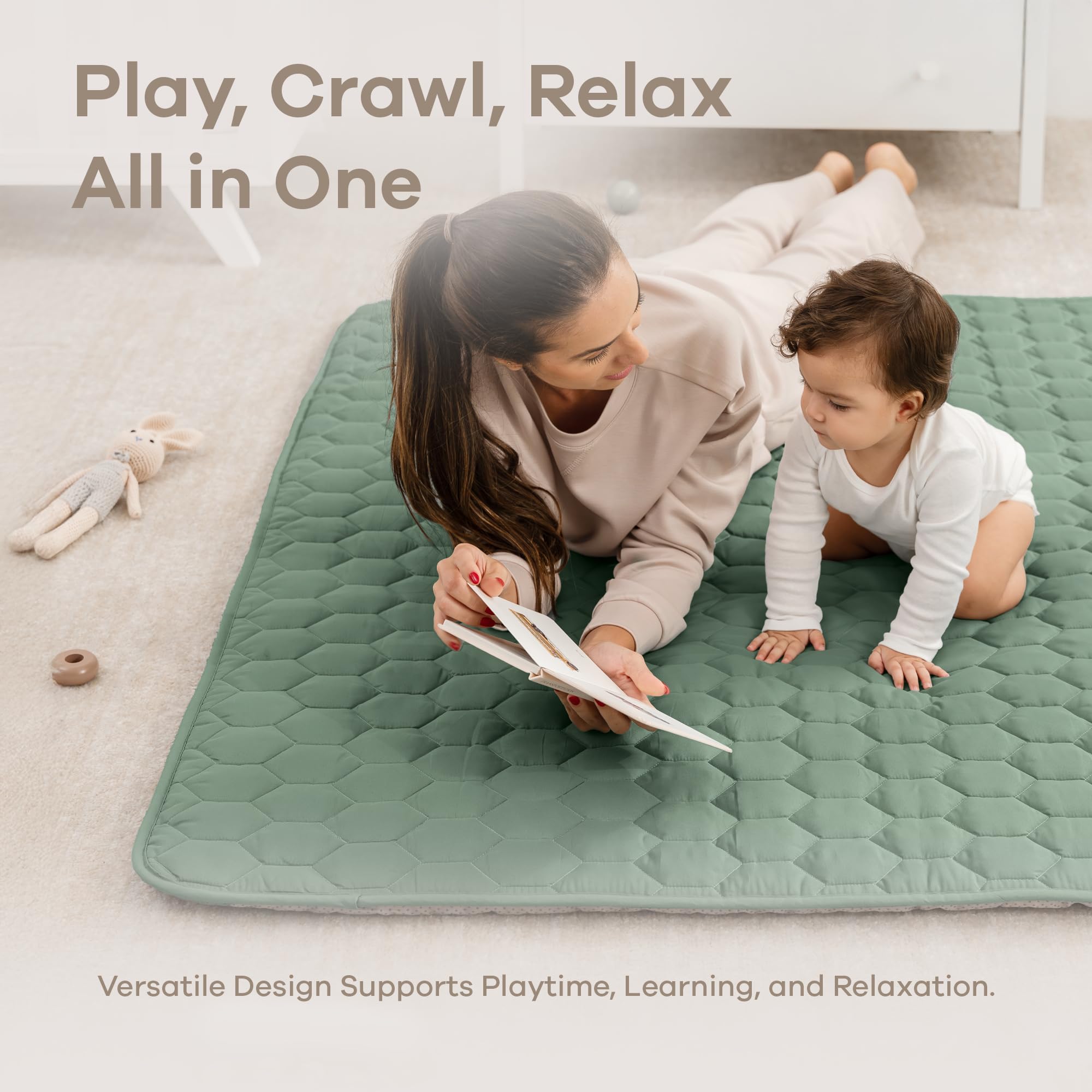 Comfy Cubs square play mat 56x56 durable materials suitable for daily use.