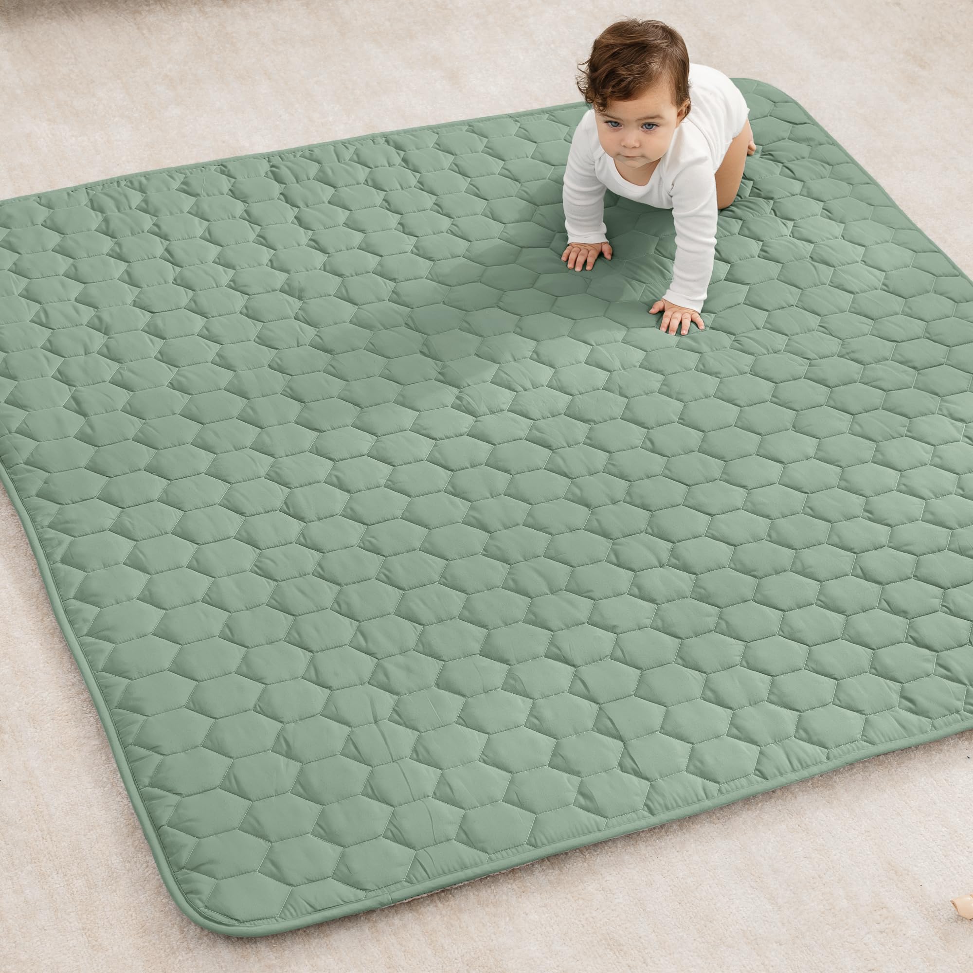 Comfy Cubs square play mat 56x56 with plush surface for comfortable playtime.