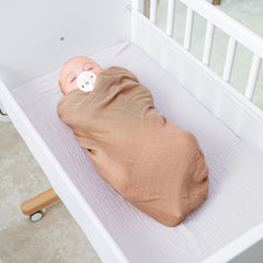 Comfy Cubs Cedar swaddle blanket 47x47 inches provides full coverage for secure swaddling.