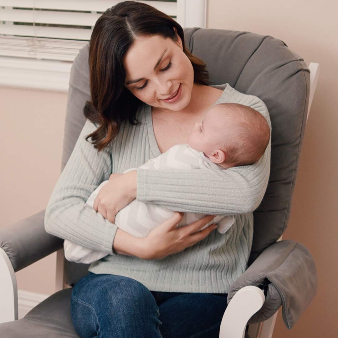Comfy Cubs Swaddle Blanket in nursery use for cozy sleep routines.