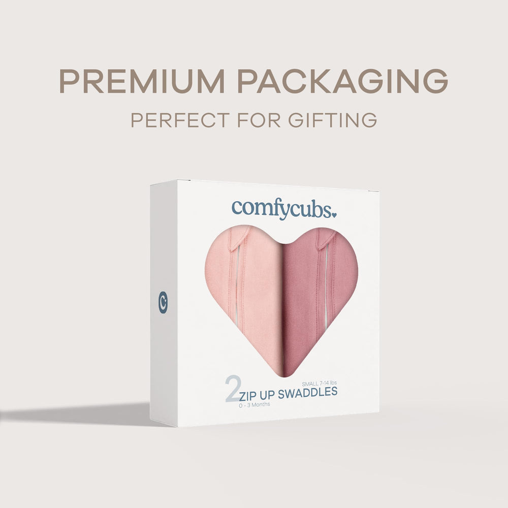 Durable, easy-care Comfy Cubs swaddle fabric for growing infants.