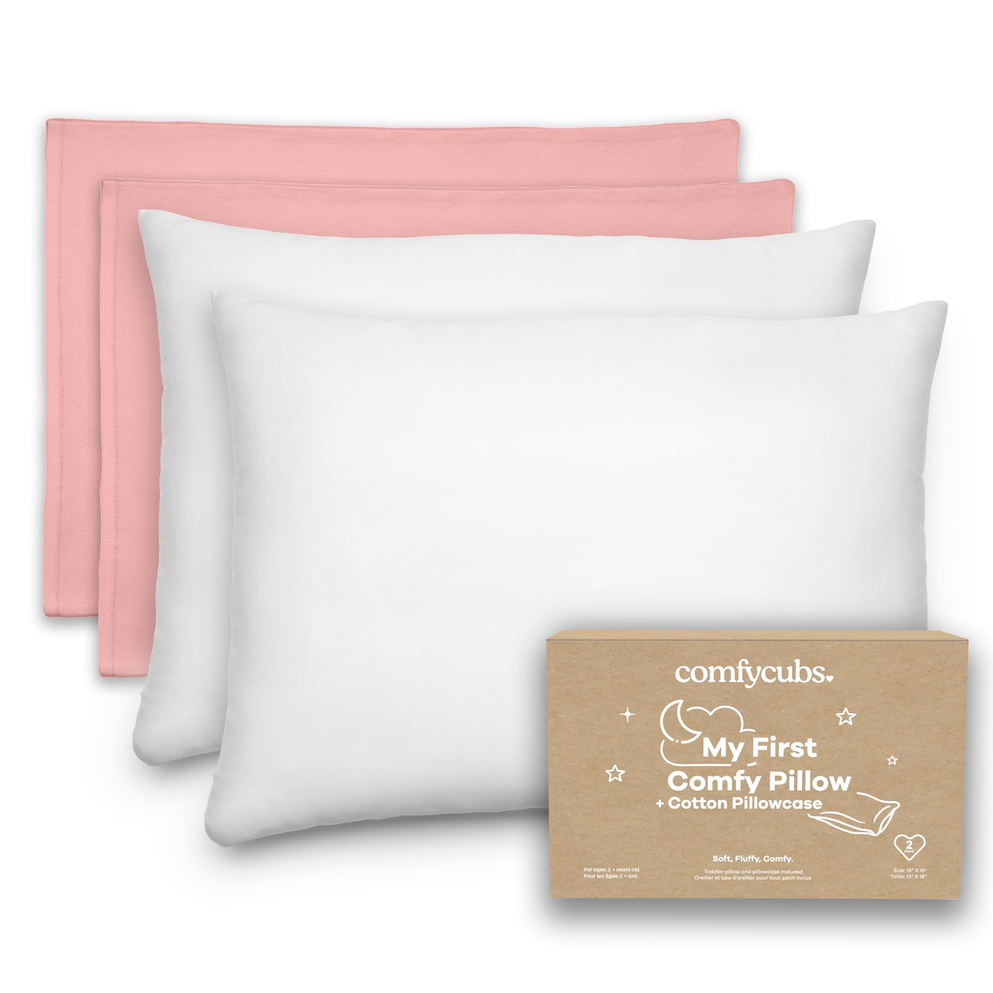 Comfy Cubs toddler pillow 13x18 travel pillow keeps neck aligned on the go
