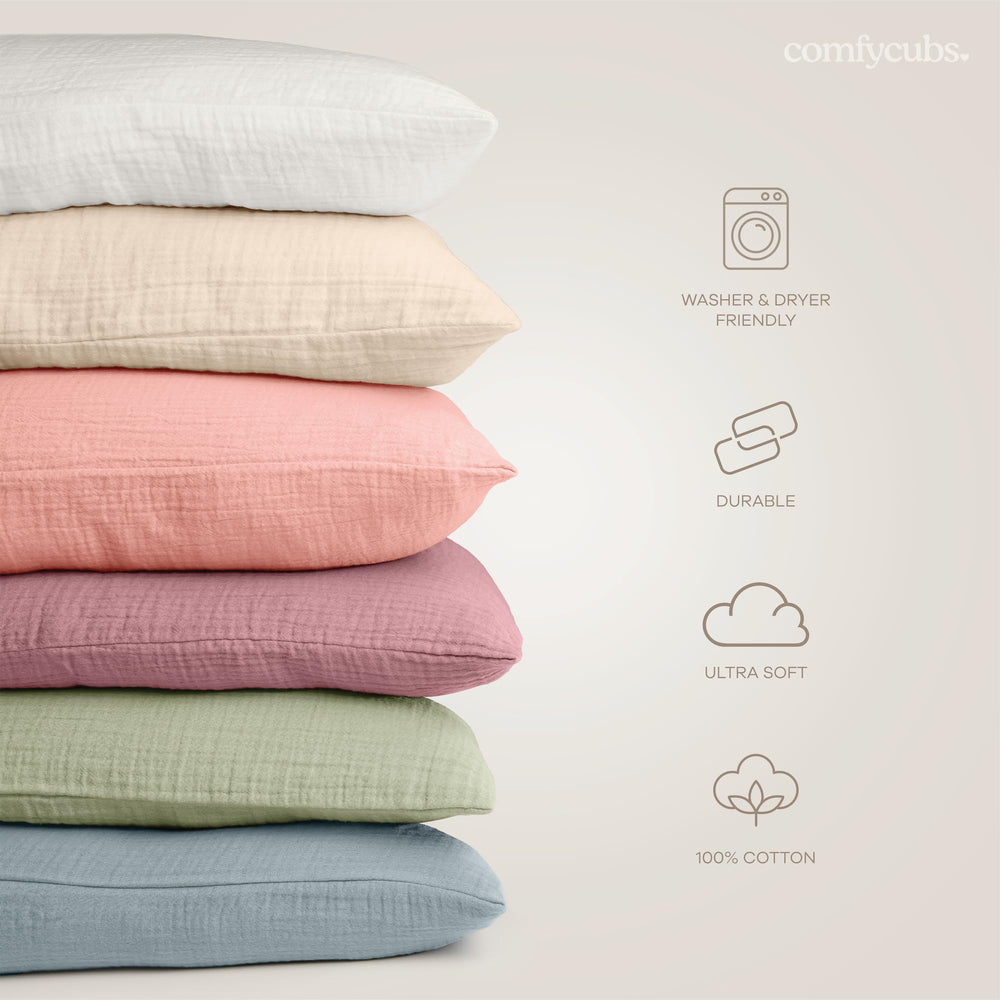 Comfy Cubs mauve toddler pillow color matching nursery decor