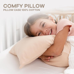 Comfy Cubs toddler pillow size 13x18 shows travel-friendly dimensions for on-the-go naps.