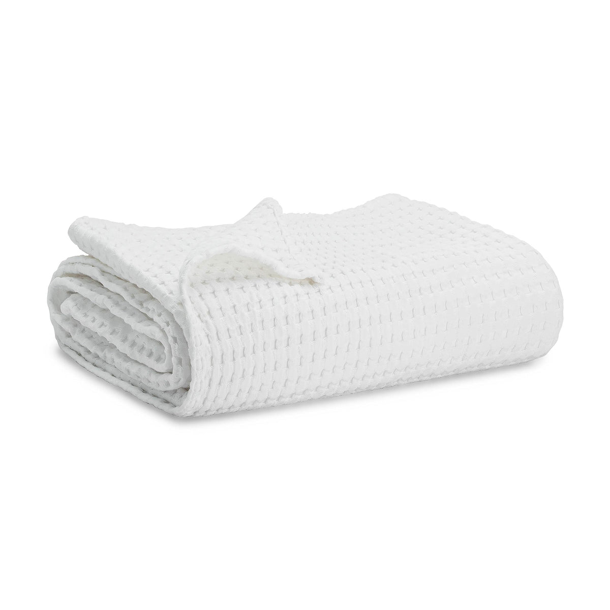 Comfy Cubs waffle weave blanket shows soft texture for cozy warmth all year.