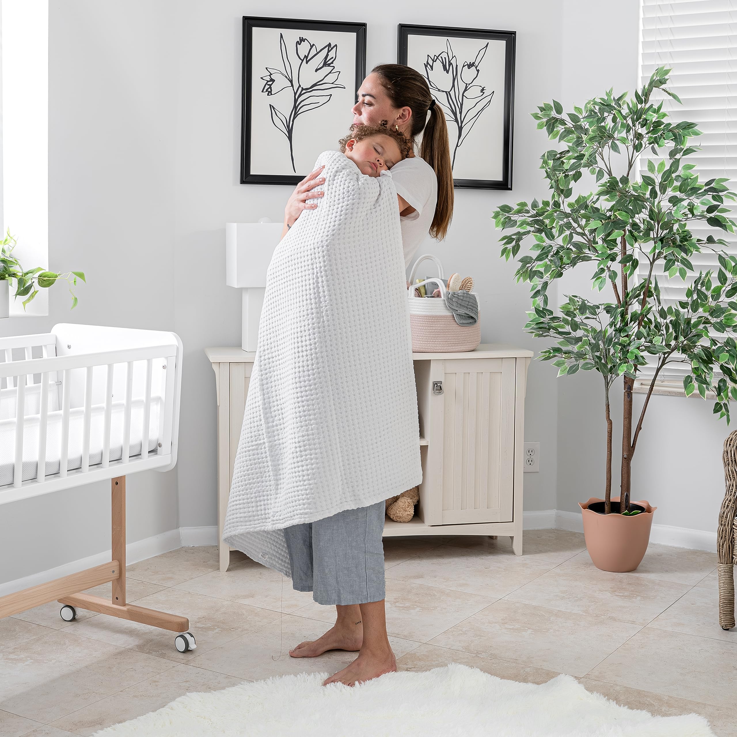 Travel-ready Comfy Cubs blanket folds compactly for stroller or car trips.